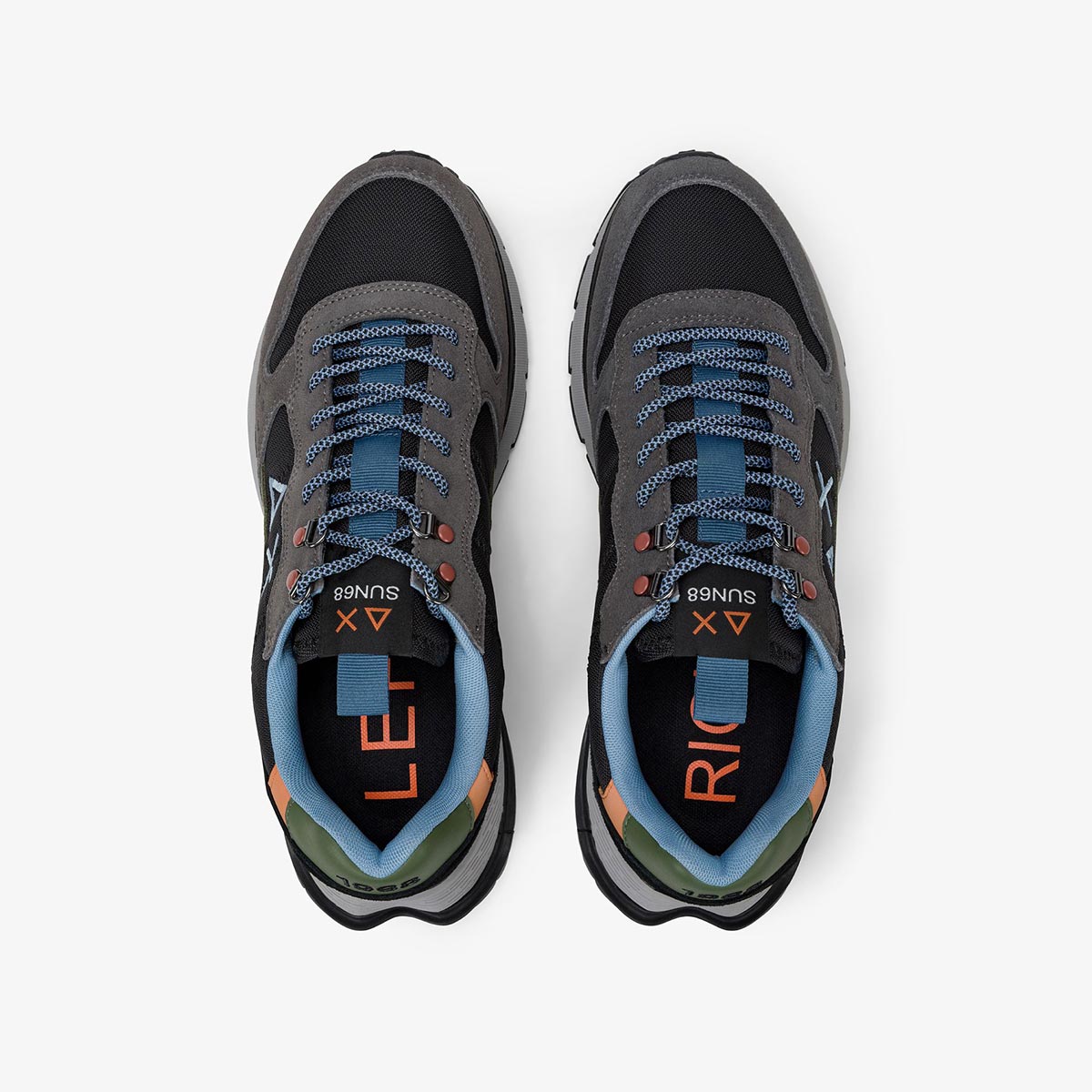 Sneaker in camoscio e cordura