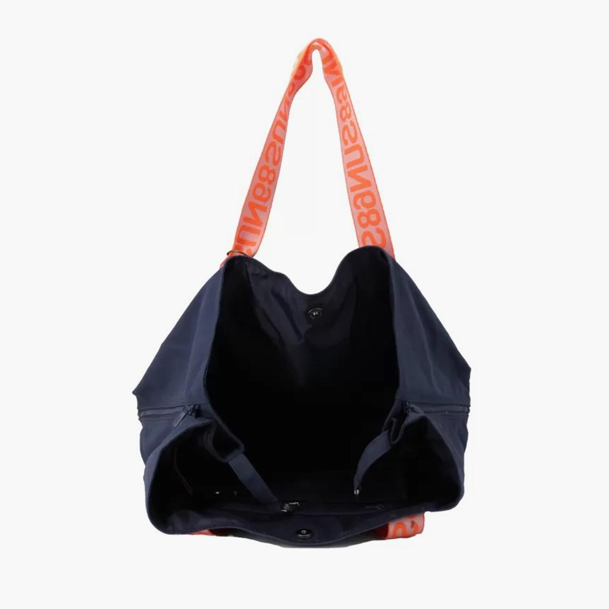 Borsa in canvas blu contrasti fluo