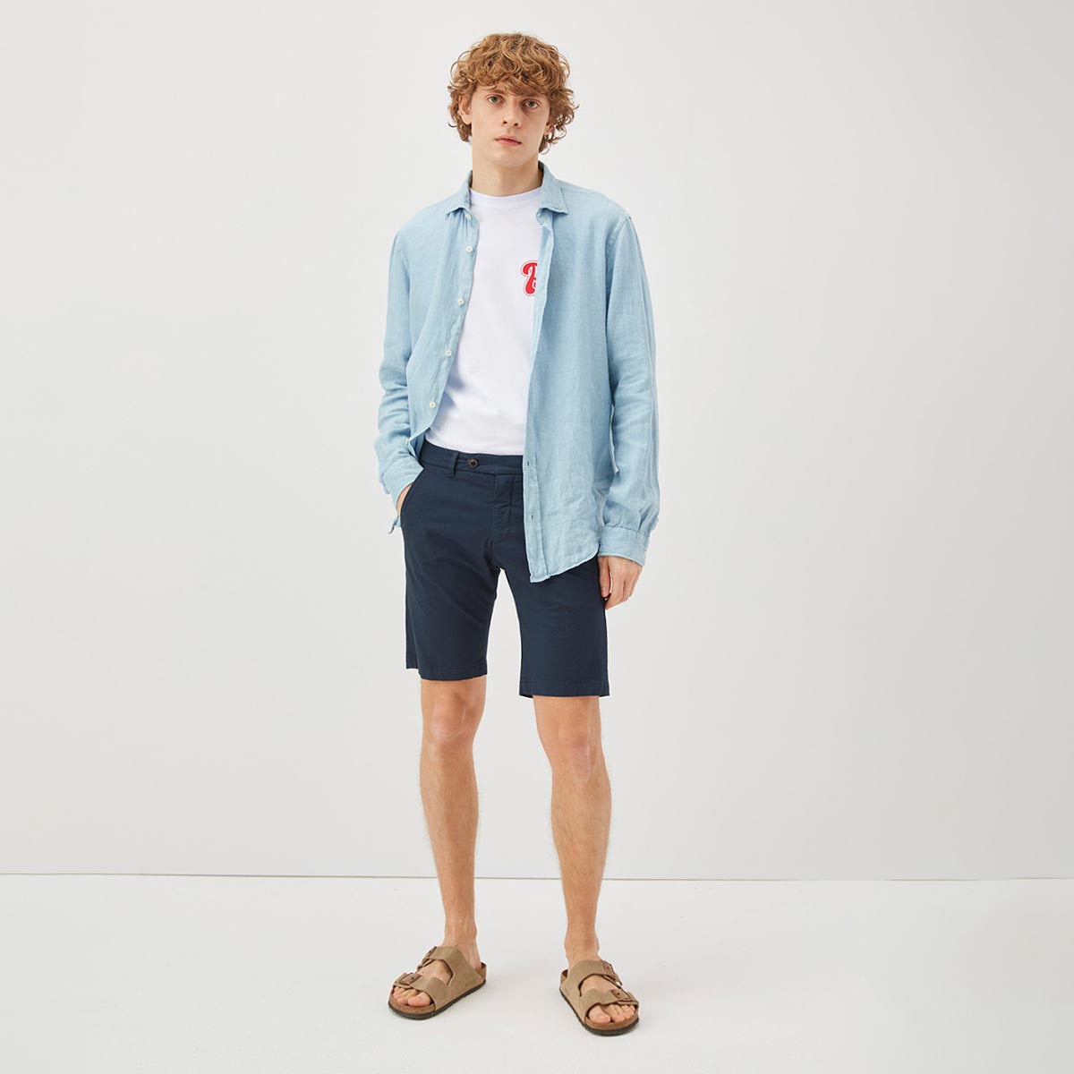 Bermuda chino blu