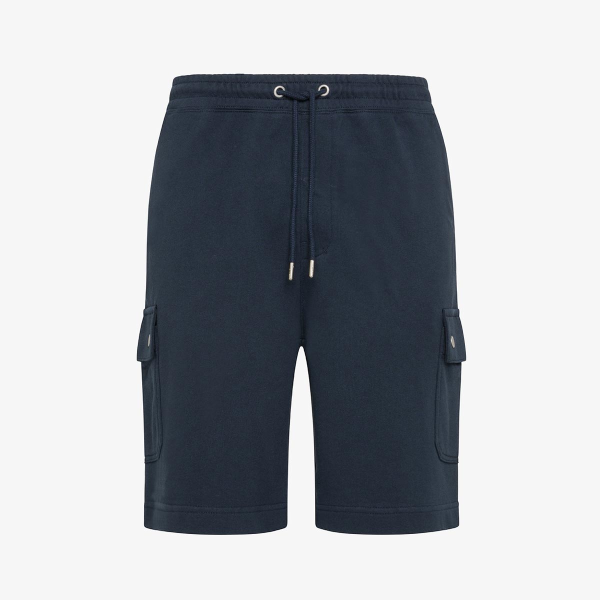 Bermuda in felpa cargo blu