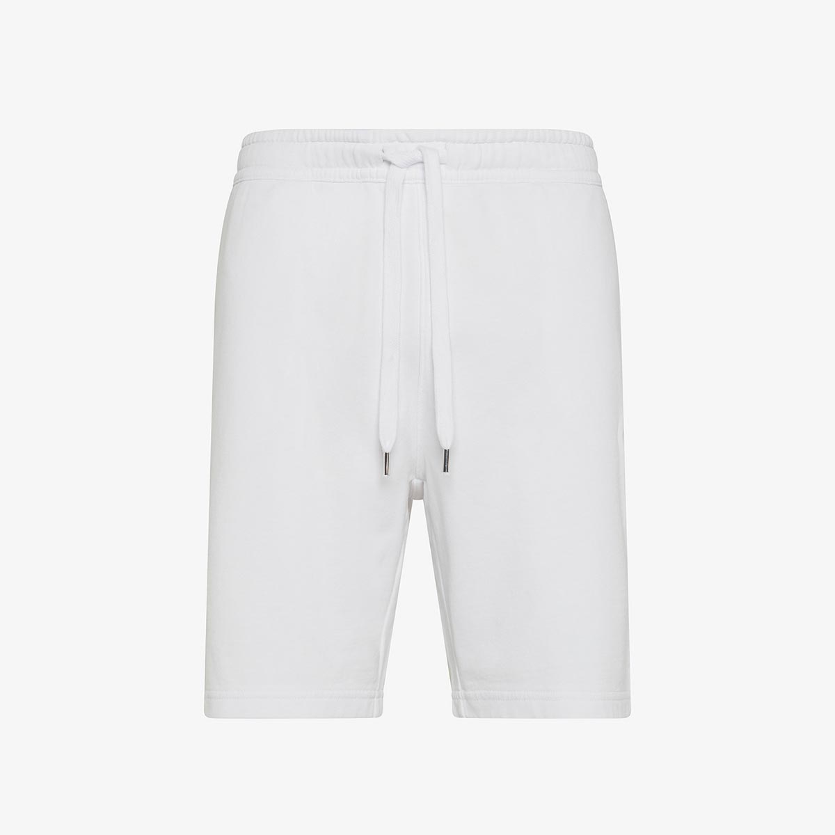 Bermuda in felpa bianco
