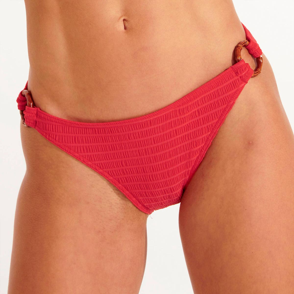Bikini goffrato corallo