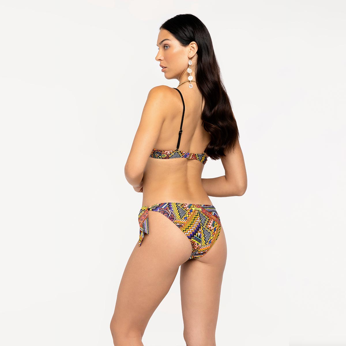 Bikini top stampa etnica