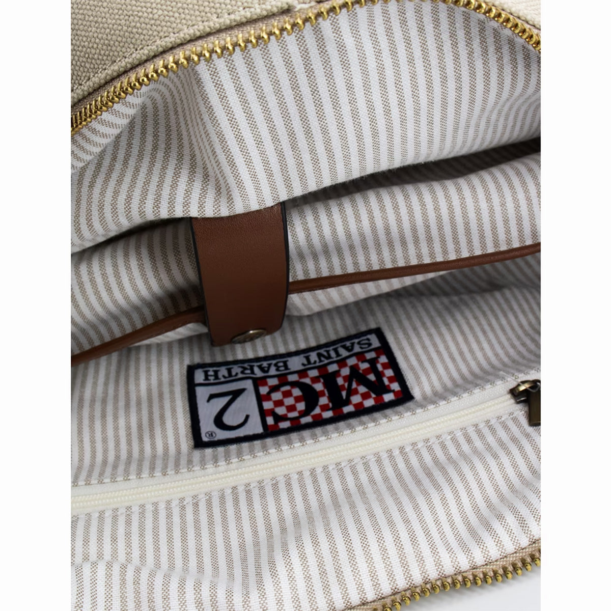 Borsone in tela beige