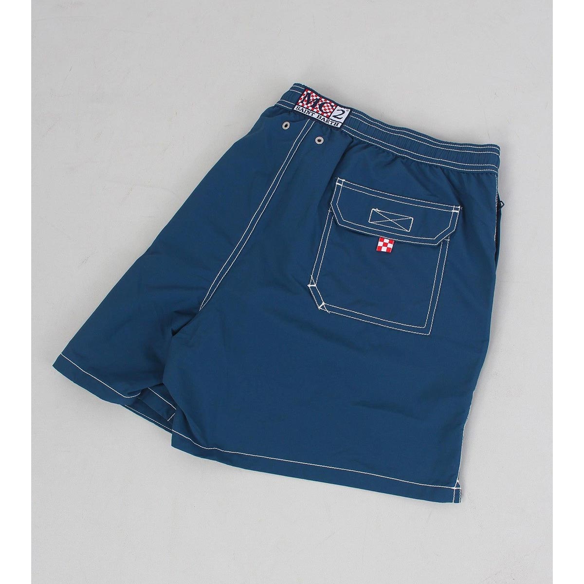 Boxer mare blu con ricamo