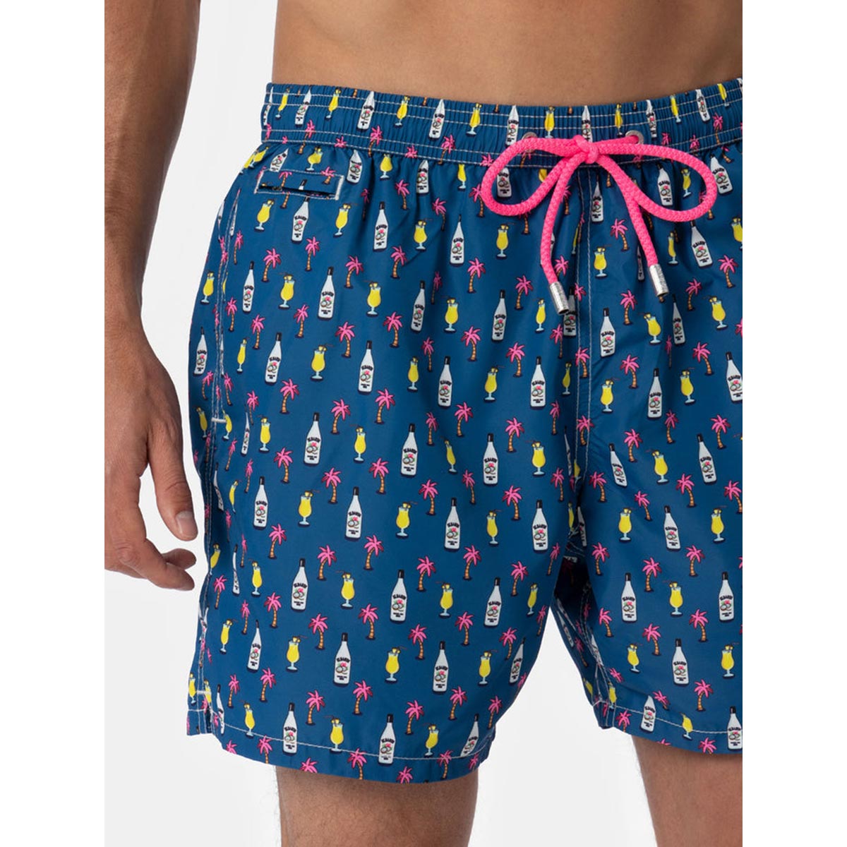 Boxer mare con micro stampa cocktail