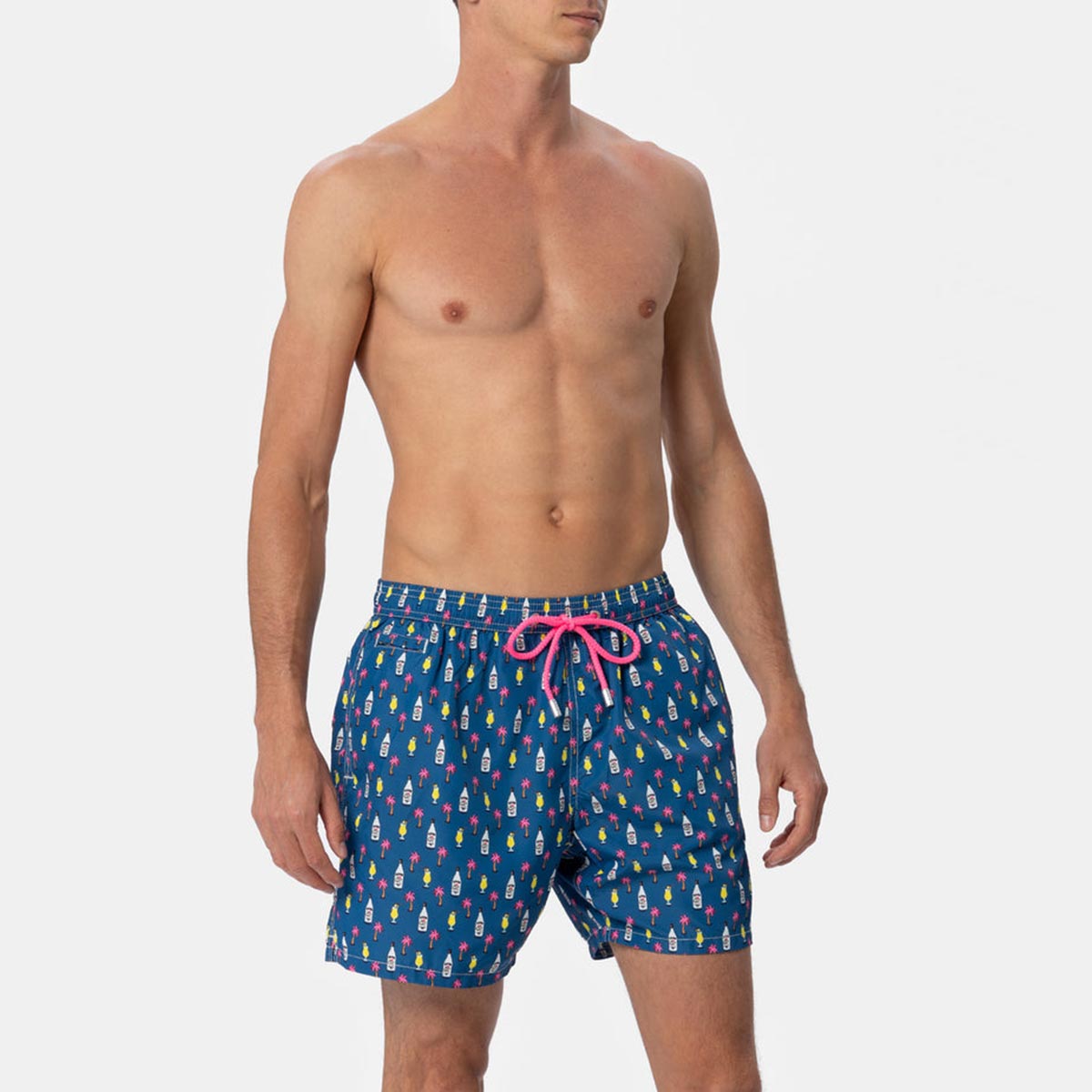 Boxer mare con micro stampa cocktail