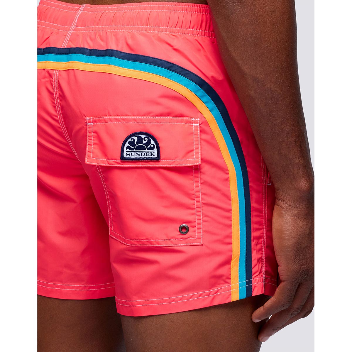 Boxer mare arancio fluo con banda