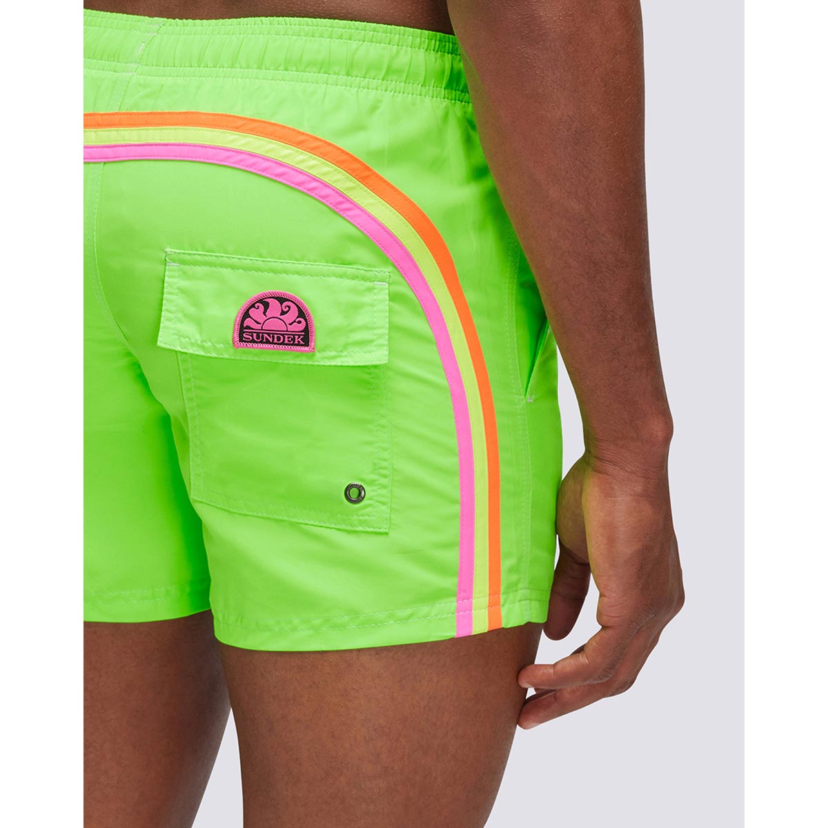 Boxer mare verde fluo con banda