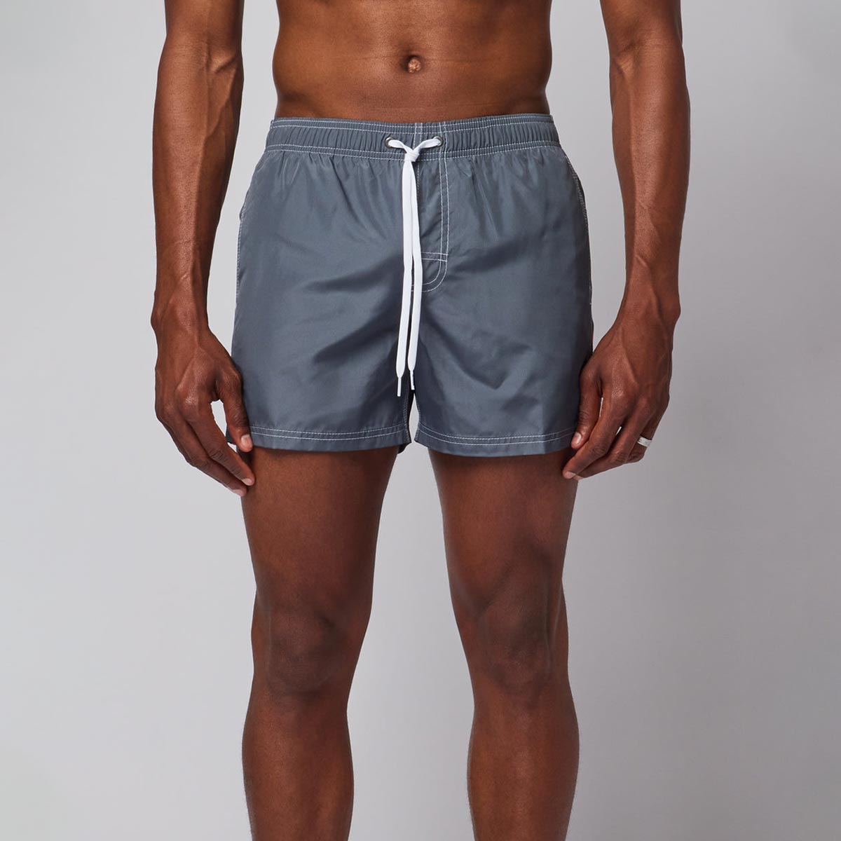 Boxer mare grigio con banda tessuto light