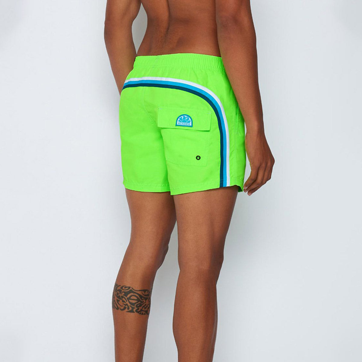Boxer mare verde fluo con banda