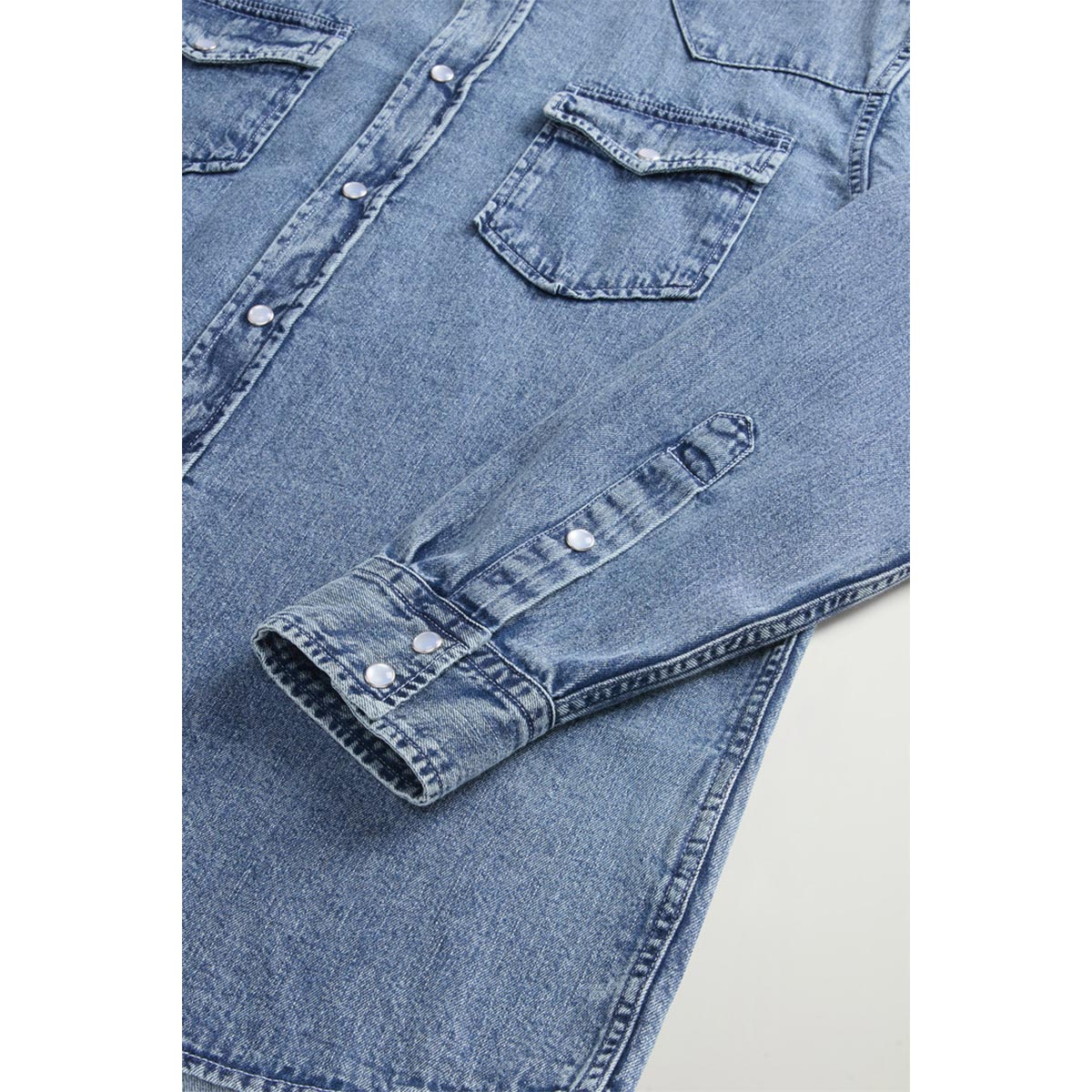 Camicia in denim stone wash