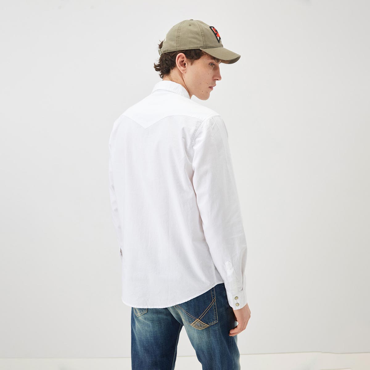 Camicia jeans denim bianca
