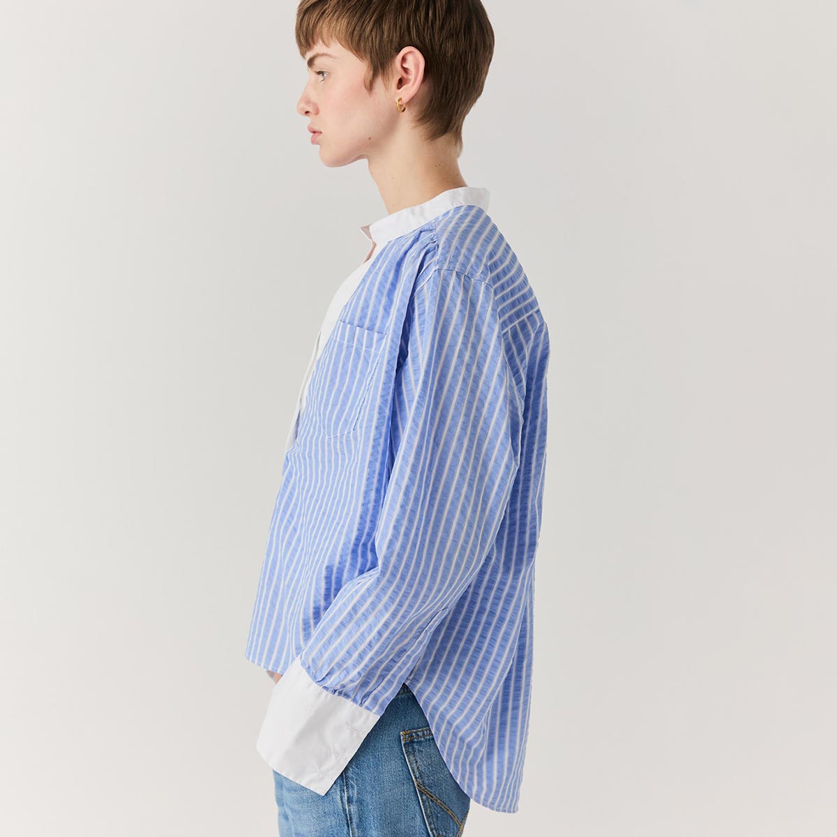 Camicia coreana a righe