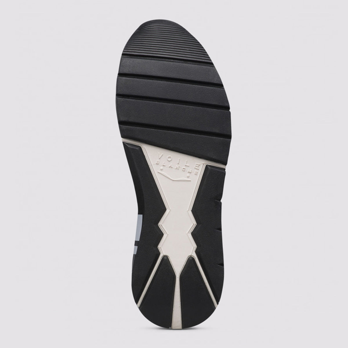 Sneaker in pelle e tessuto