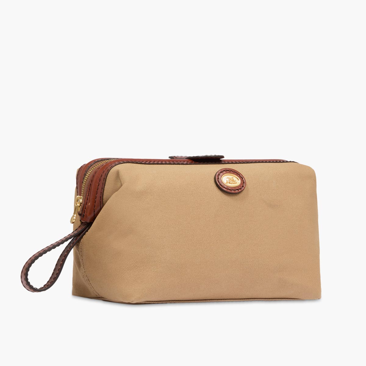 Beauty case in tela e pelle