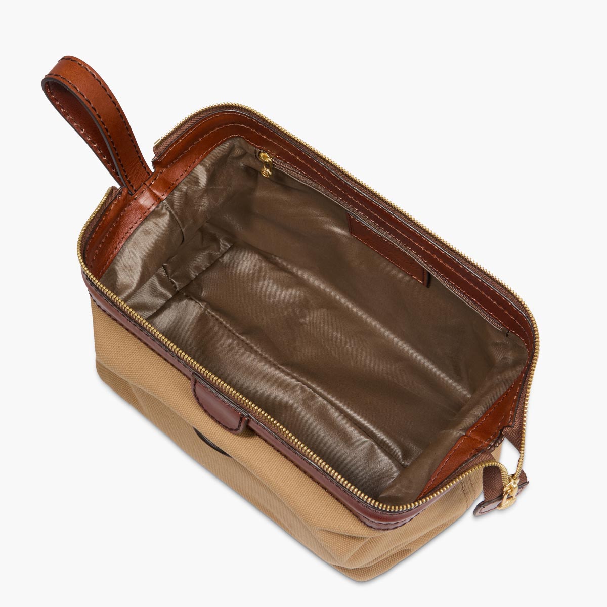 Beauty case in tela e pelle