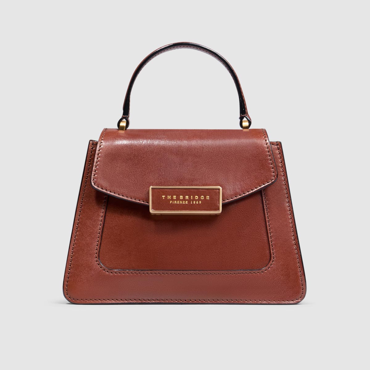 Borsa in pelle con patta