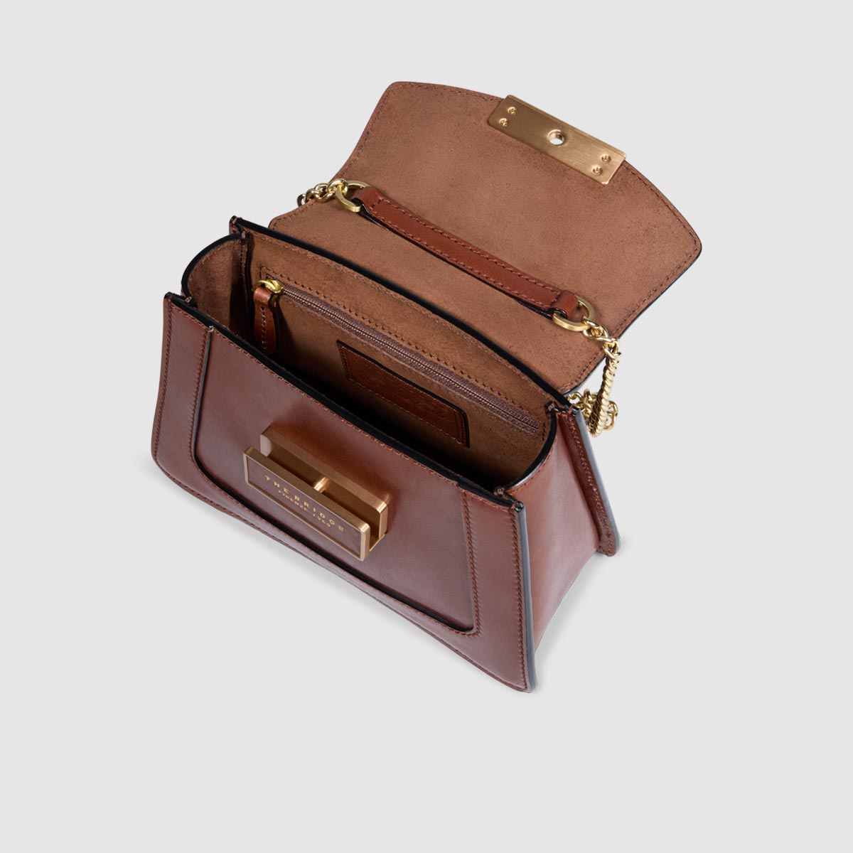 Borsa in pelle con patta