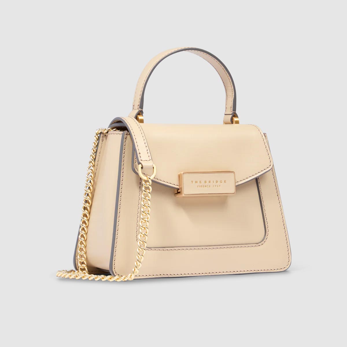 Borsa in pelle con patta