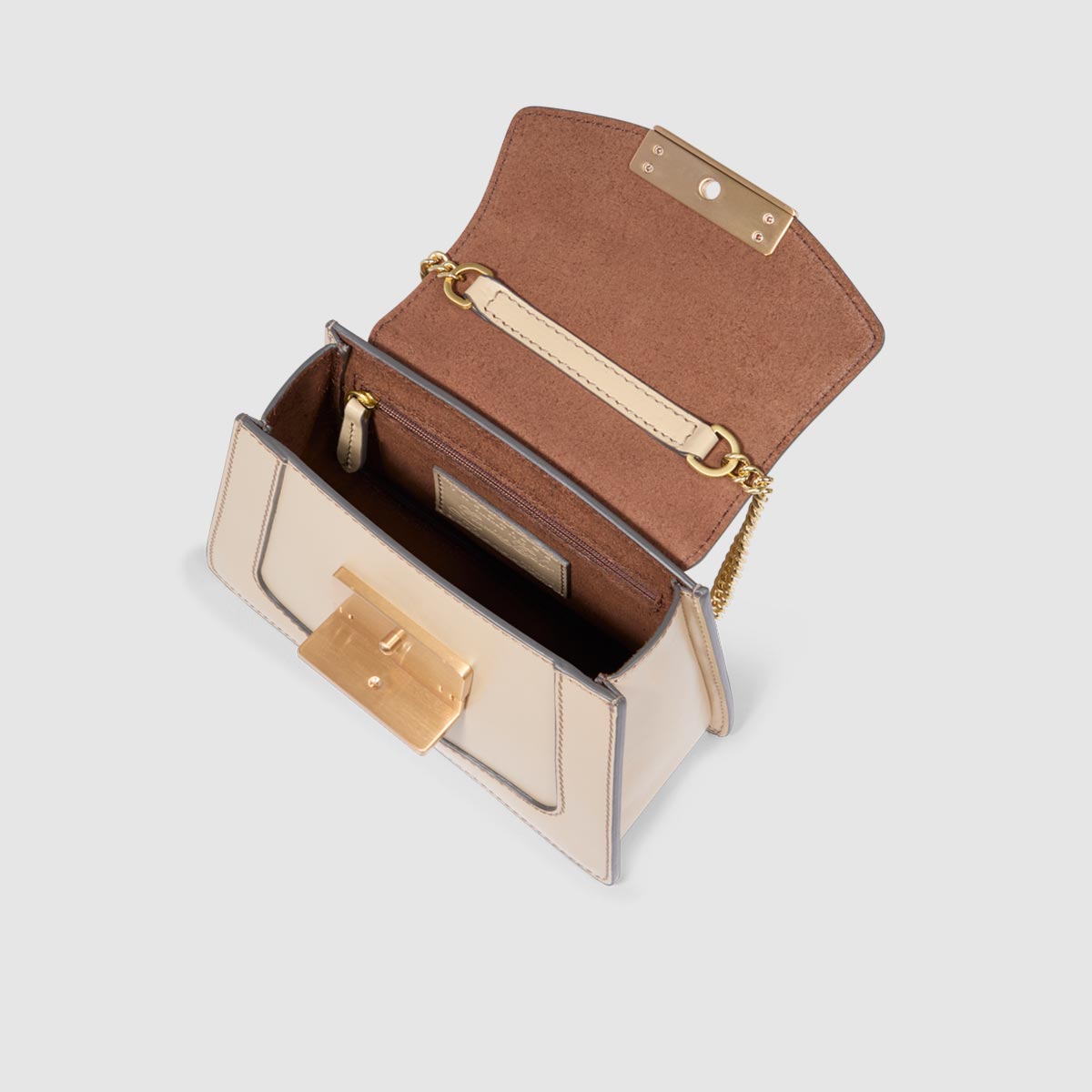 Borsa in pelle con patta