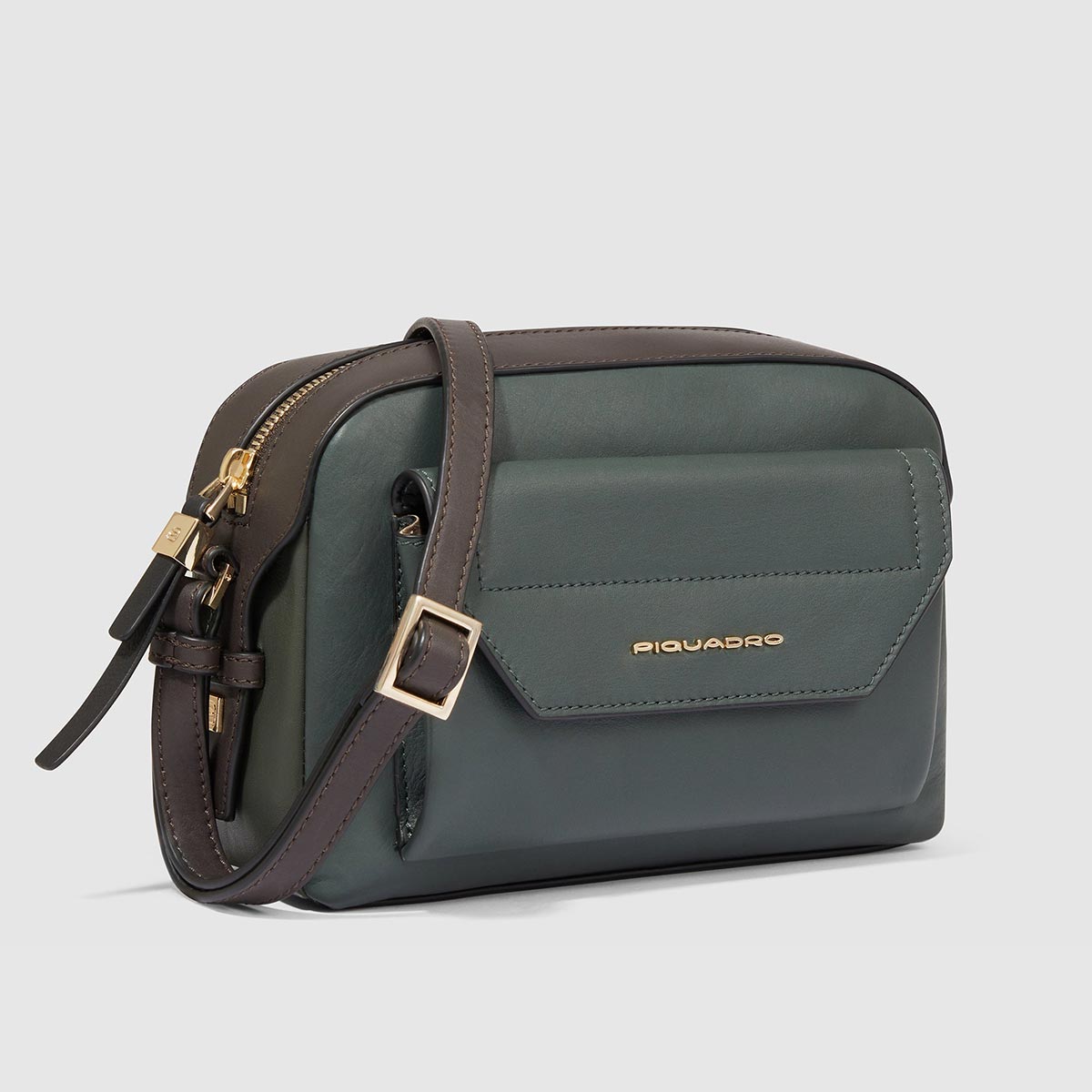 Borsa a tracolla piccola in pelle modello camera bag