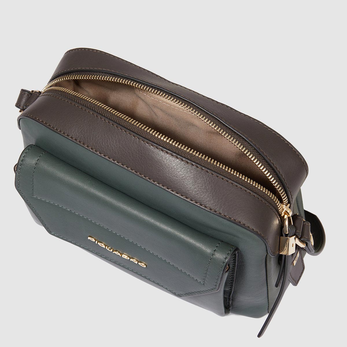 Borsa a tracolla piccola in pelle modello camera bag