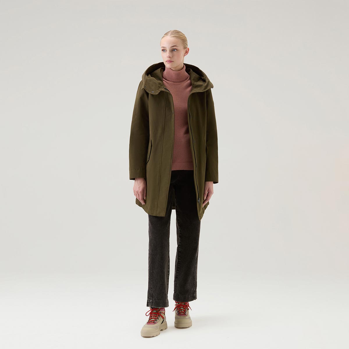 Military Parka 3 in 1 con giacca trapuntata removibile