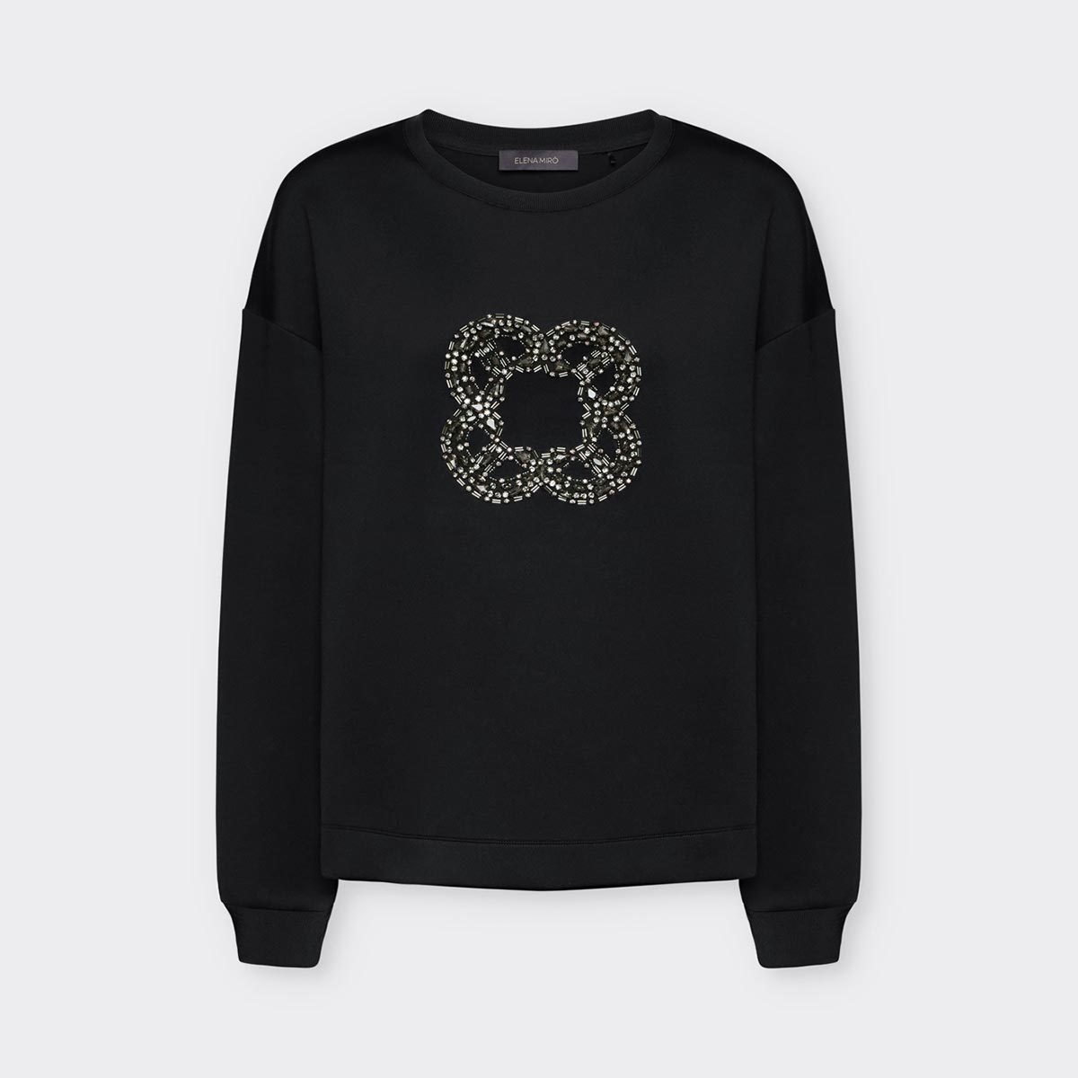 Felpa con maxi ricamo Monogram