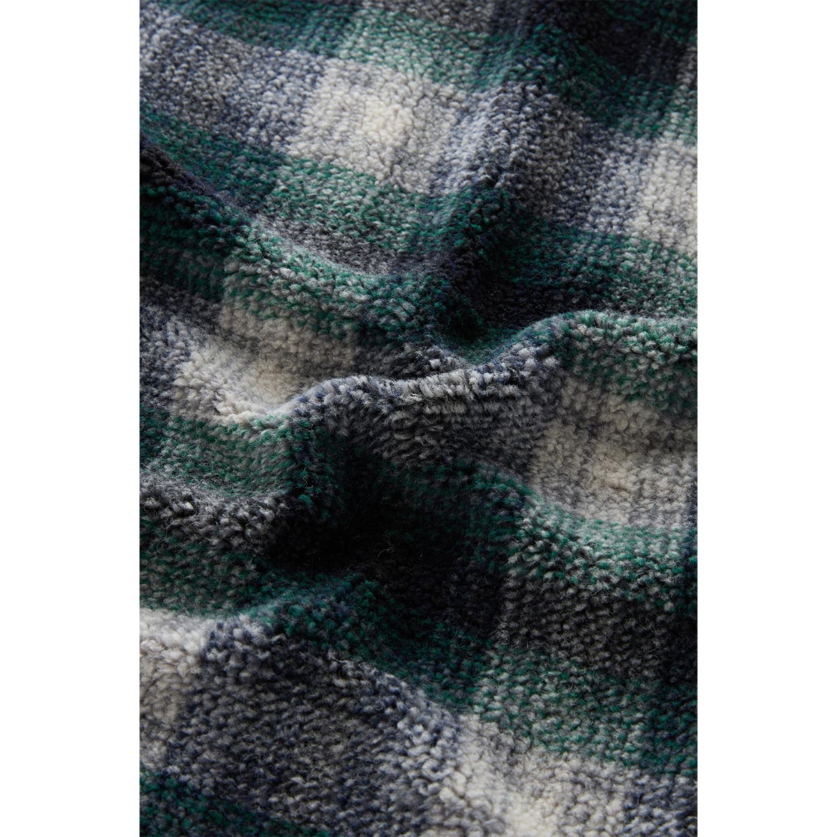 Giacca pile scozzese in sherpa