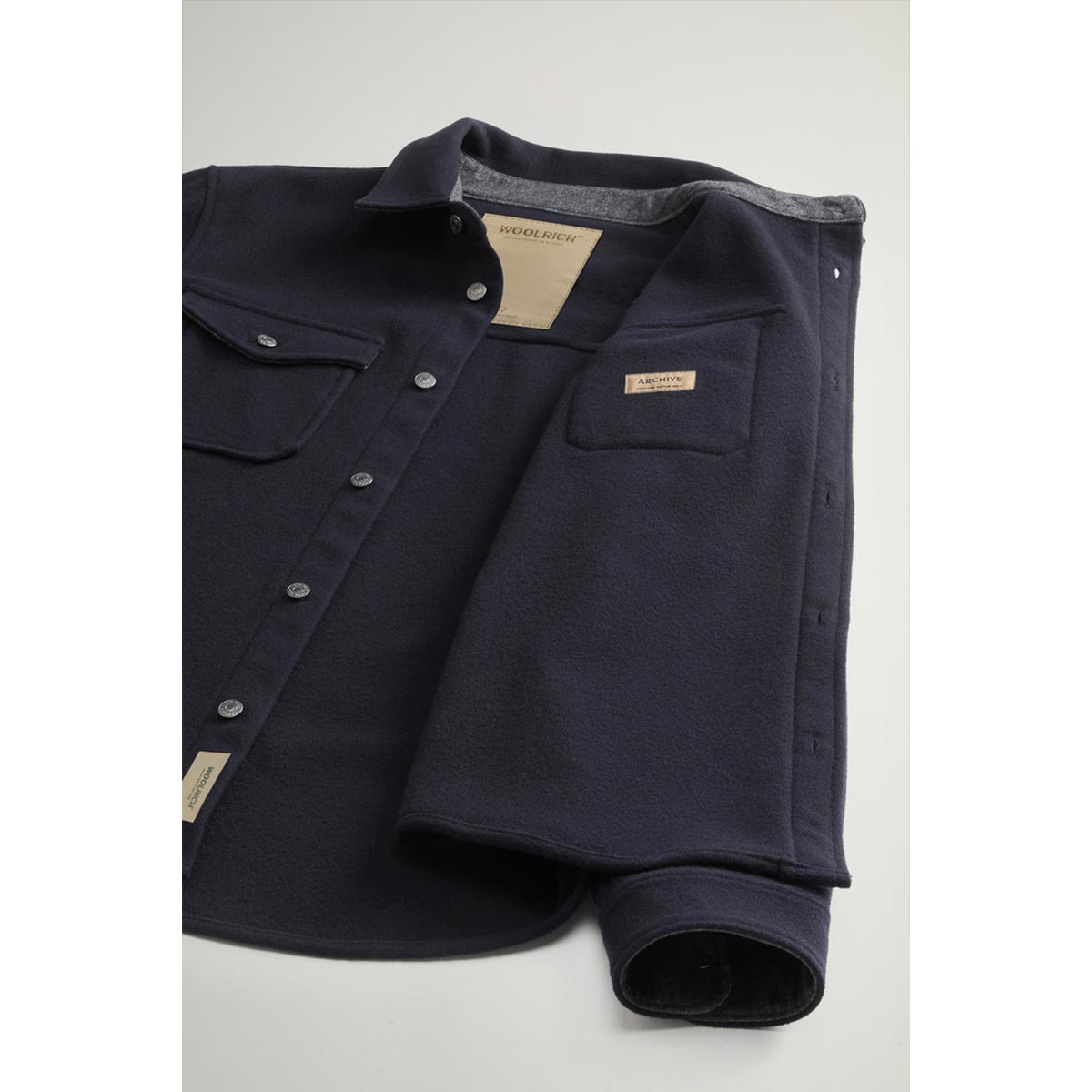 Giacca camicia in lana