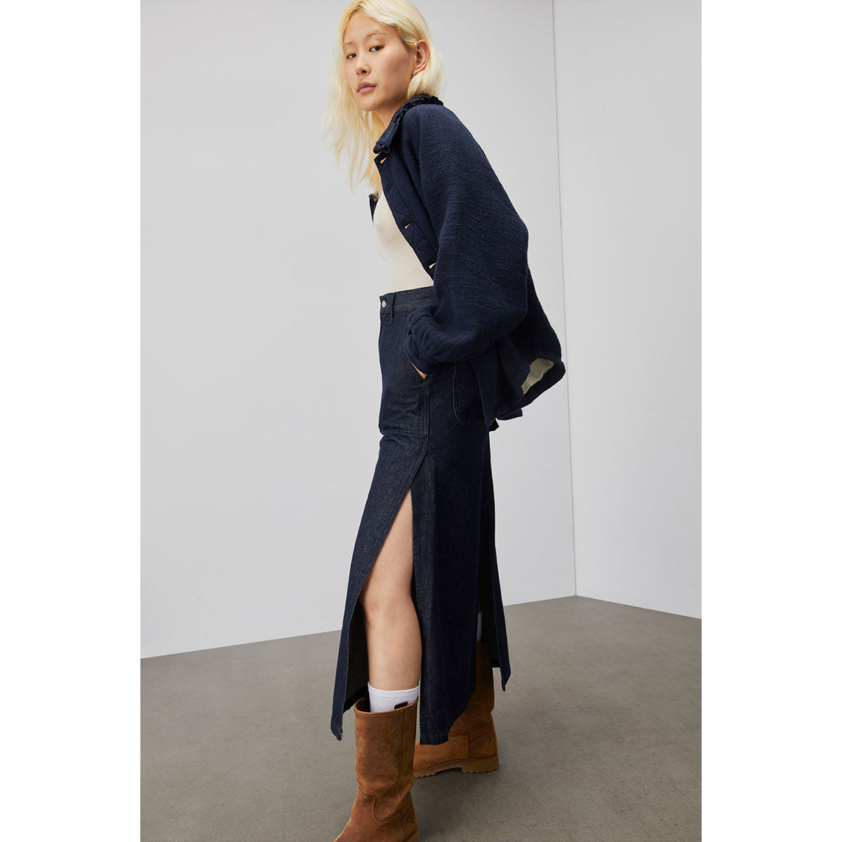 Gonna lunga in denim