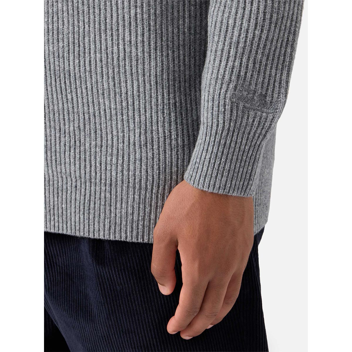 Cardigan a coste in lana