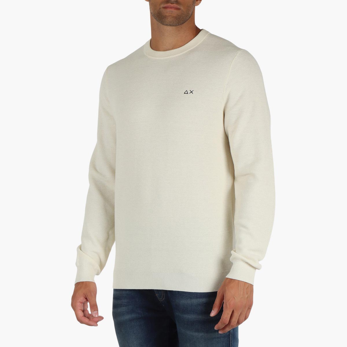 Maglia in piquet di lana e cotone