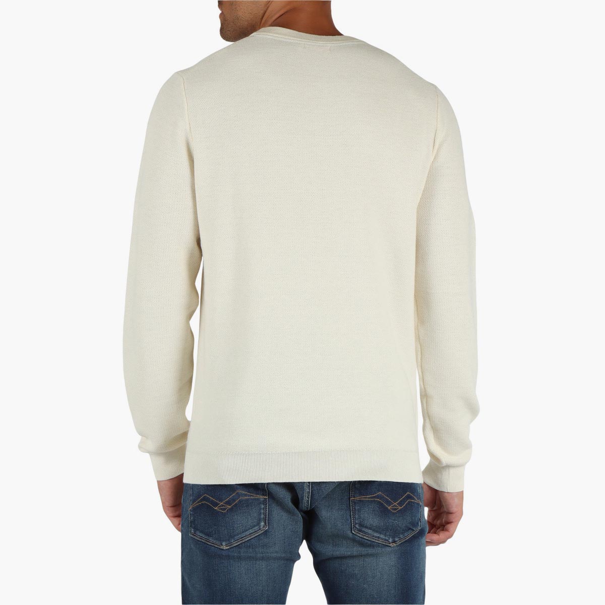 Maglia in piquet di lana e cotone