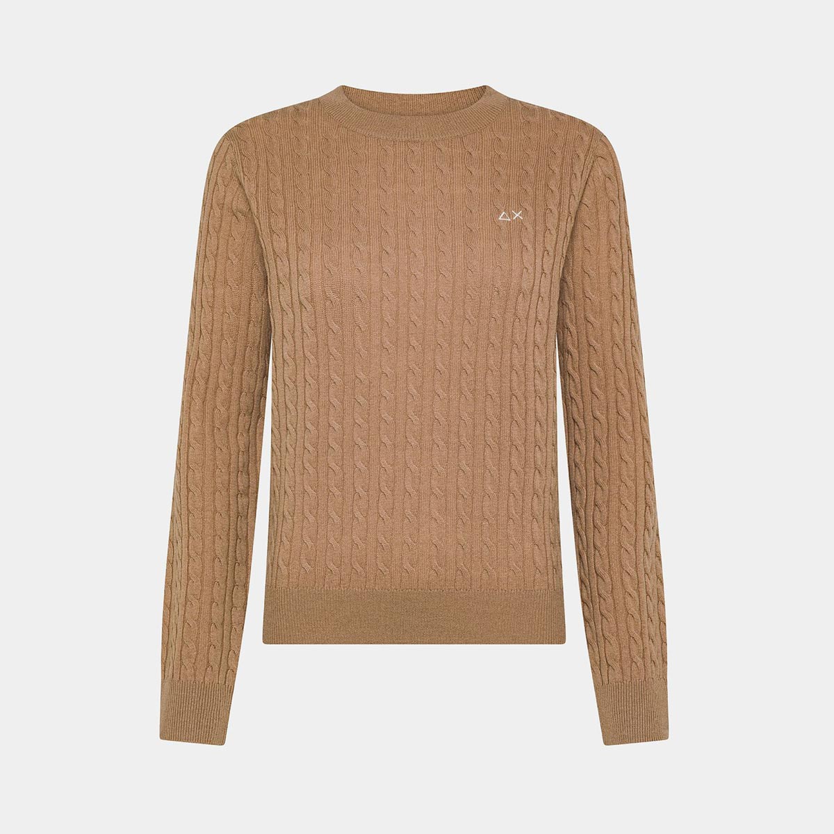 Maglione in lana e cashmere a trecce