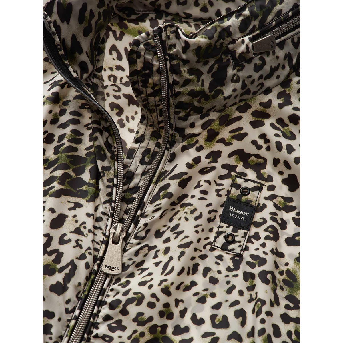 Giacca a vento impermeabile animalier