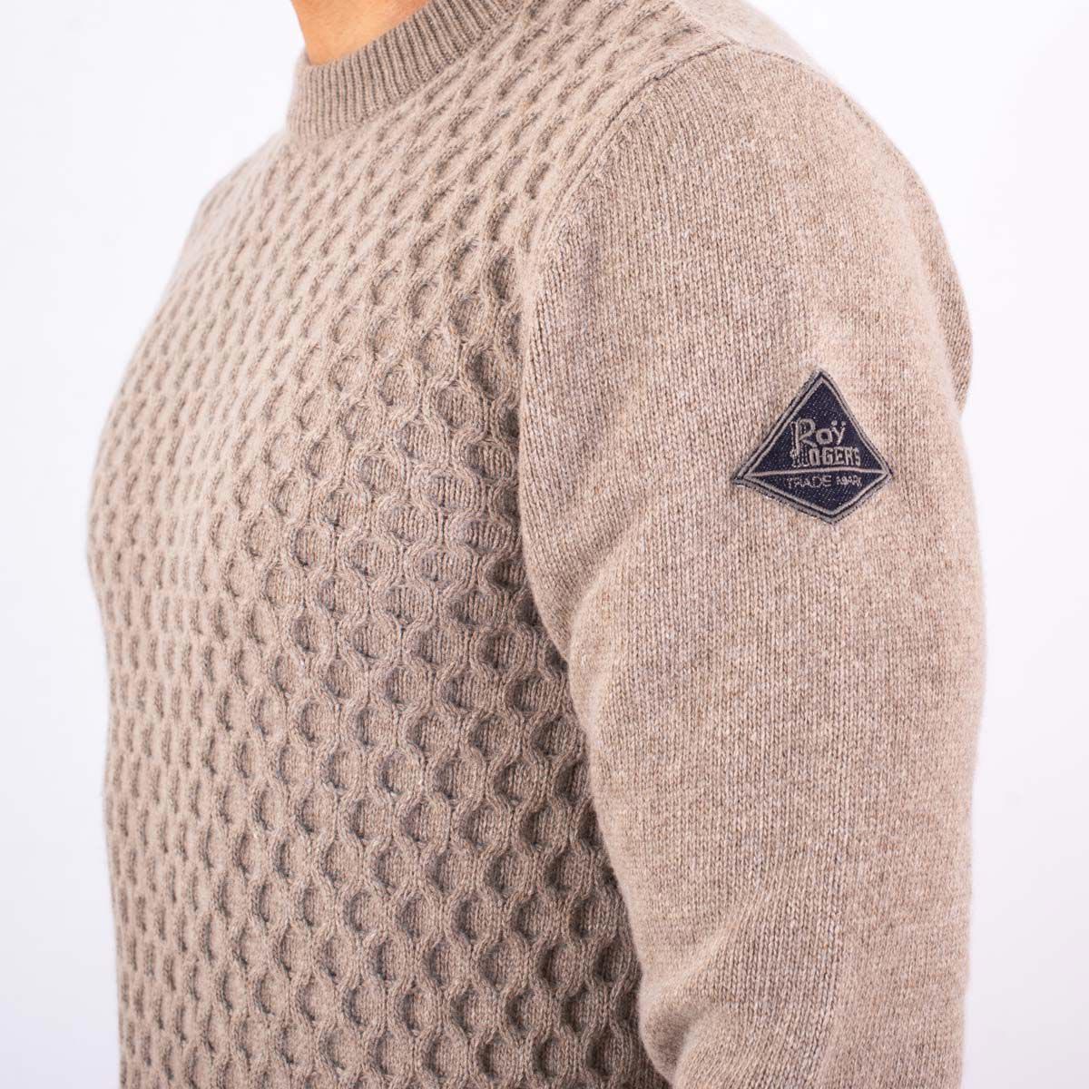 Maglione giro collo punto noce