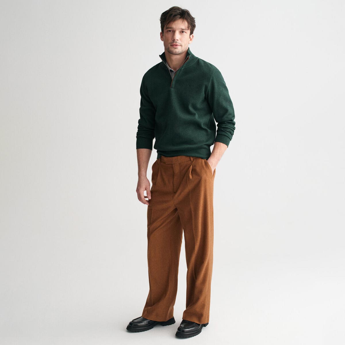 Maglione mezza zip