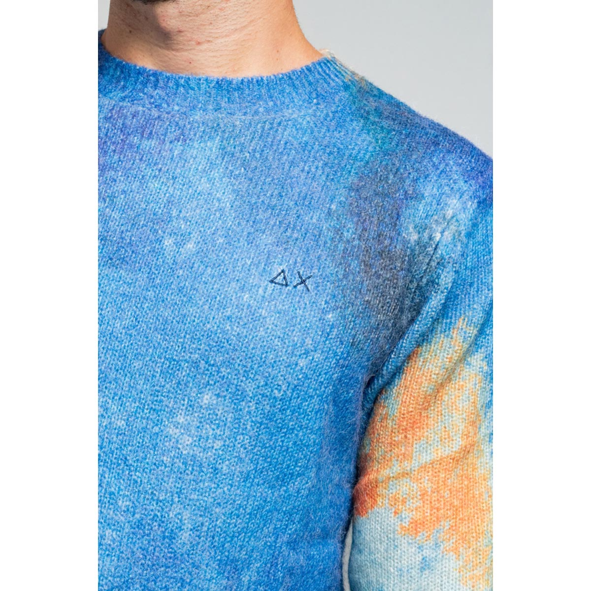 Maglione giro collo all over