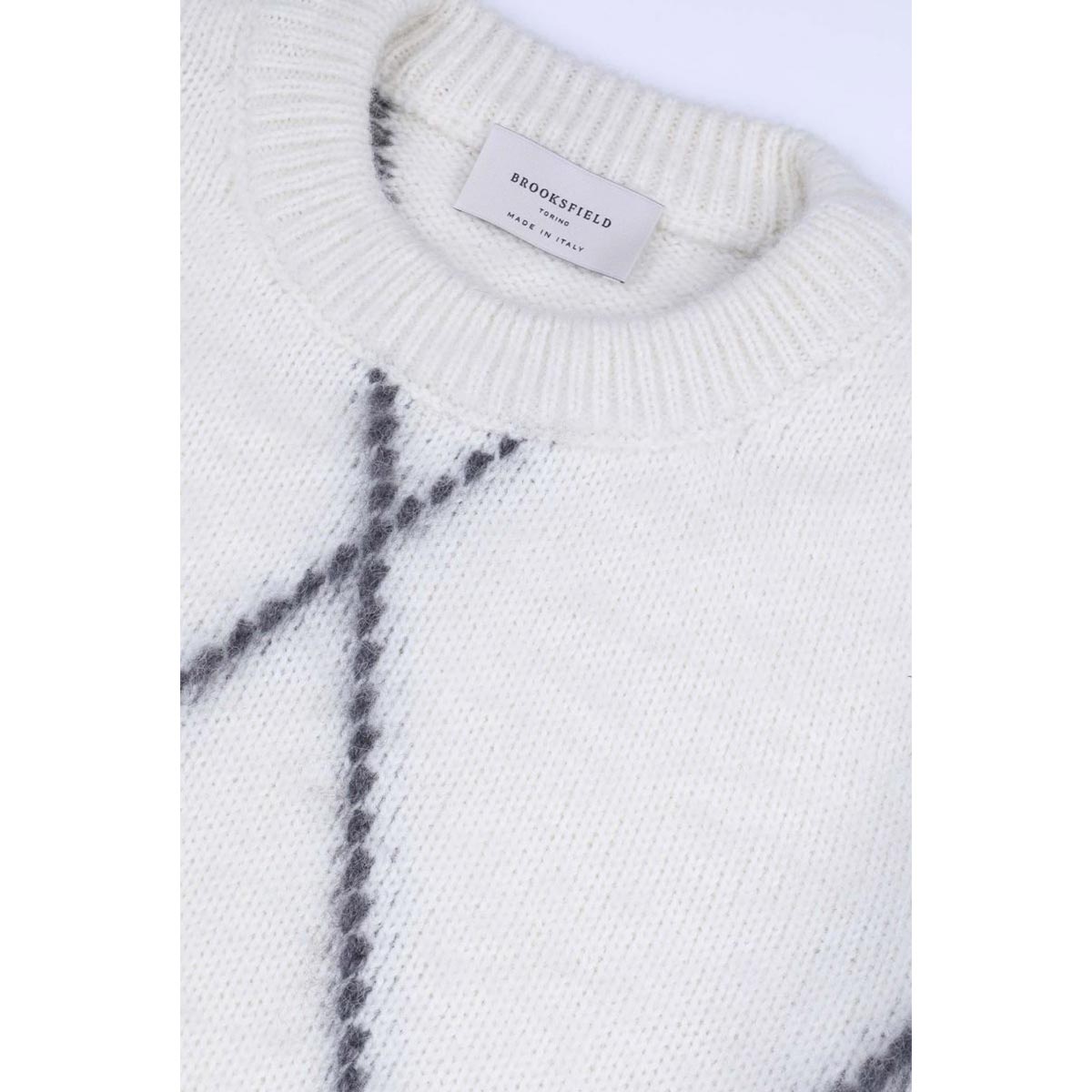 Maglione giro collo in alpaca
