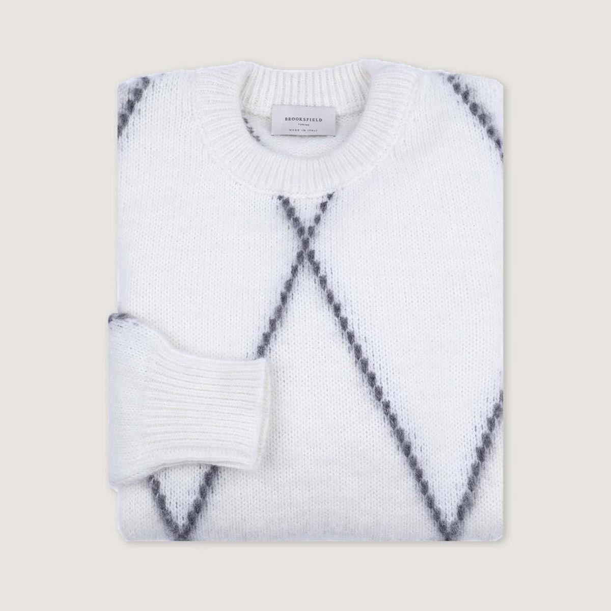 Maglione giro collo in alpaca