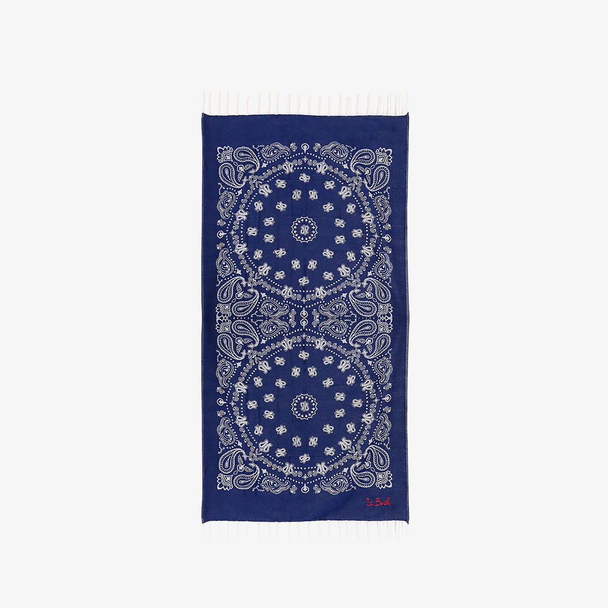 Telo mare stampa bandana blu