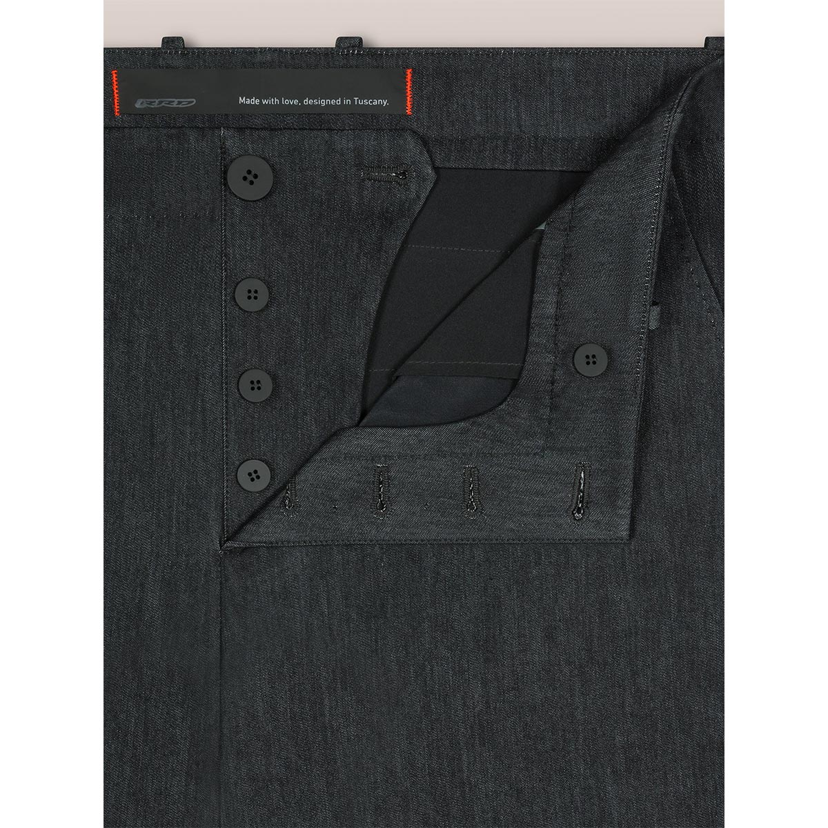Pantalone chino effetto denim