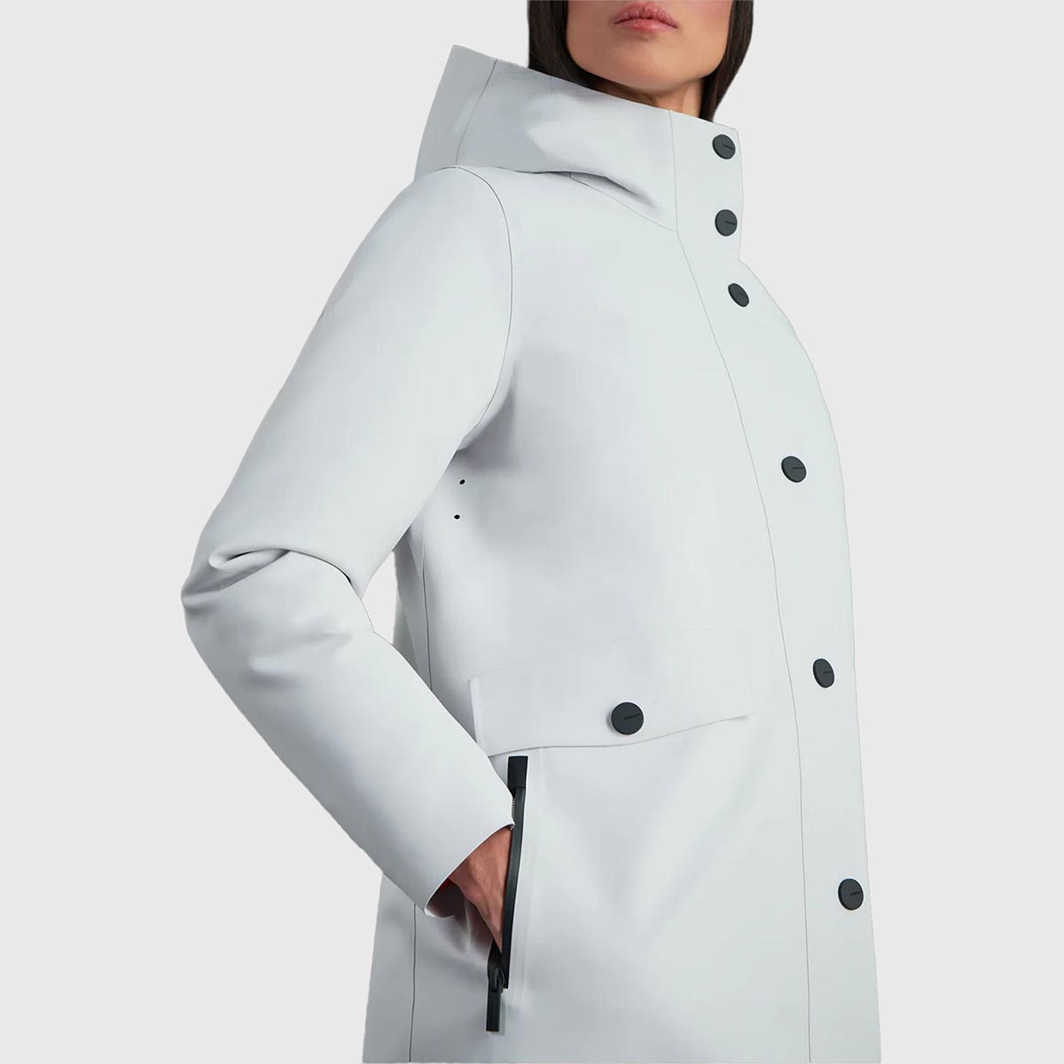 Parka tessuto tecnico ghiaccio