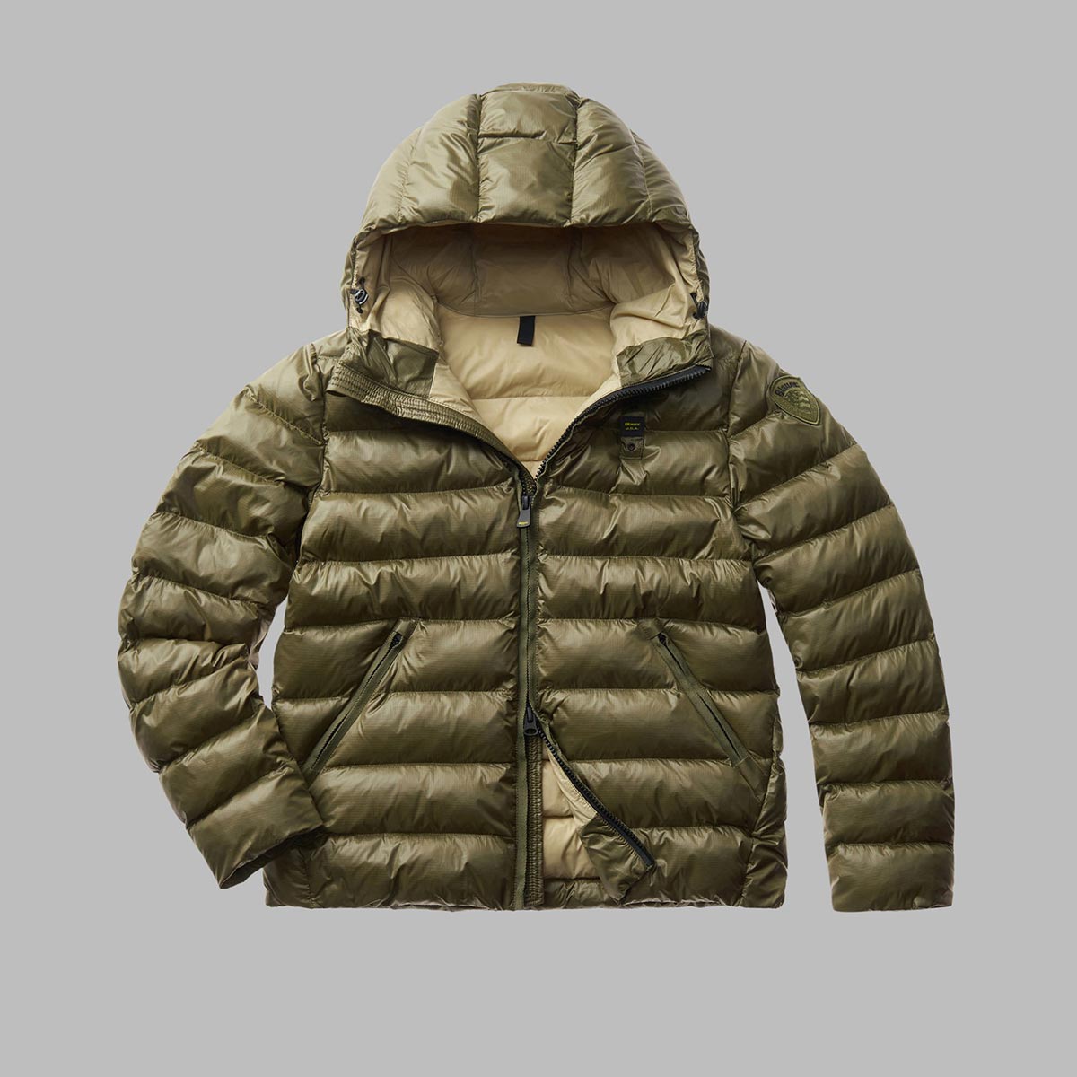 Piumino eco imbottito verde