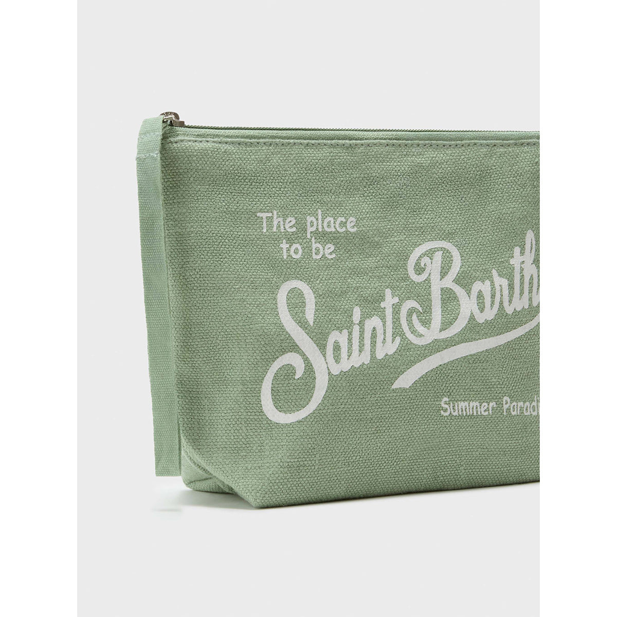 Pochette in lino verde