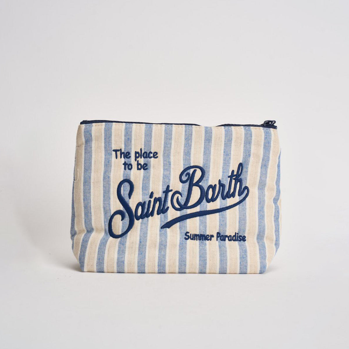 Pochette in cotone fantasia a righe
