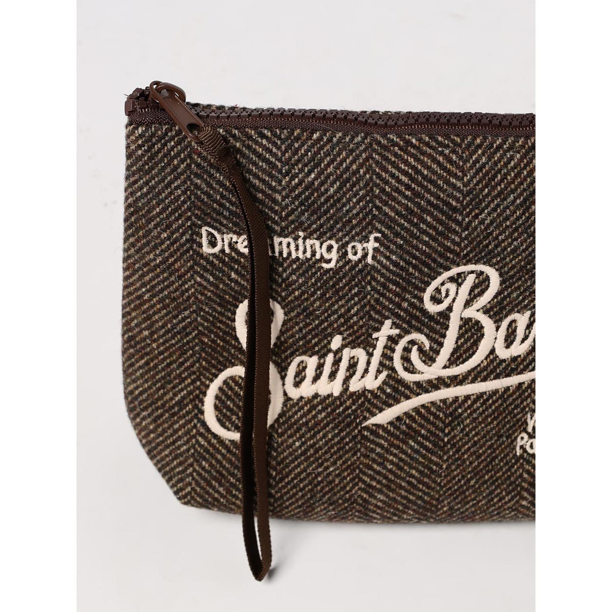 Pochette in lana spigata