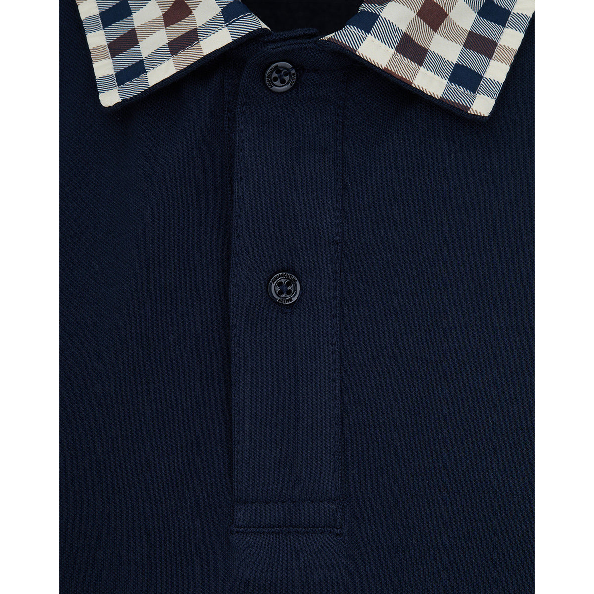 Polo con colletto fantasia check